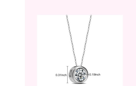 Women's silver jewelry pendant necklace