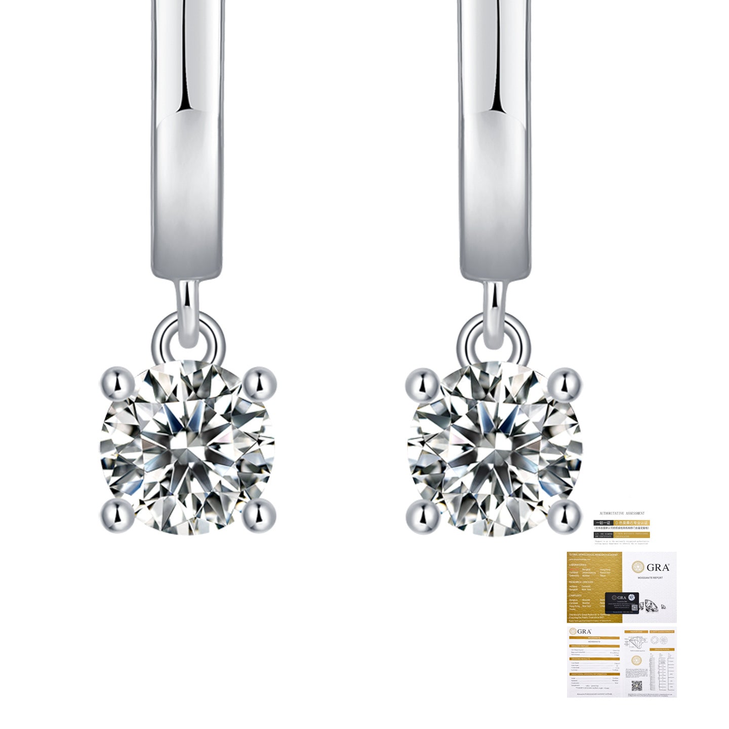 Moissanite Ear Ring Female Temperament Wedding Affordable Luxury Fashion